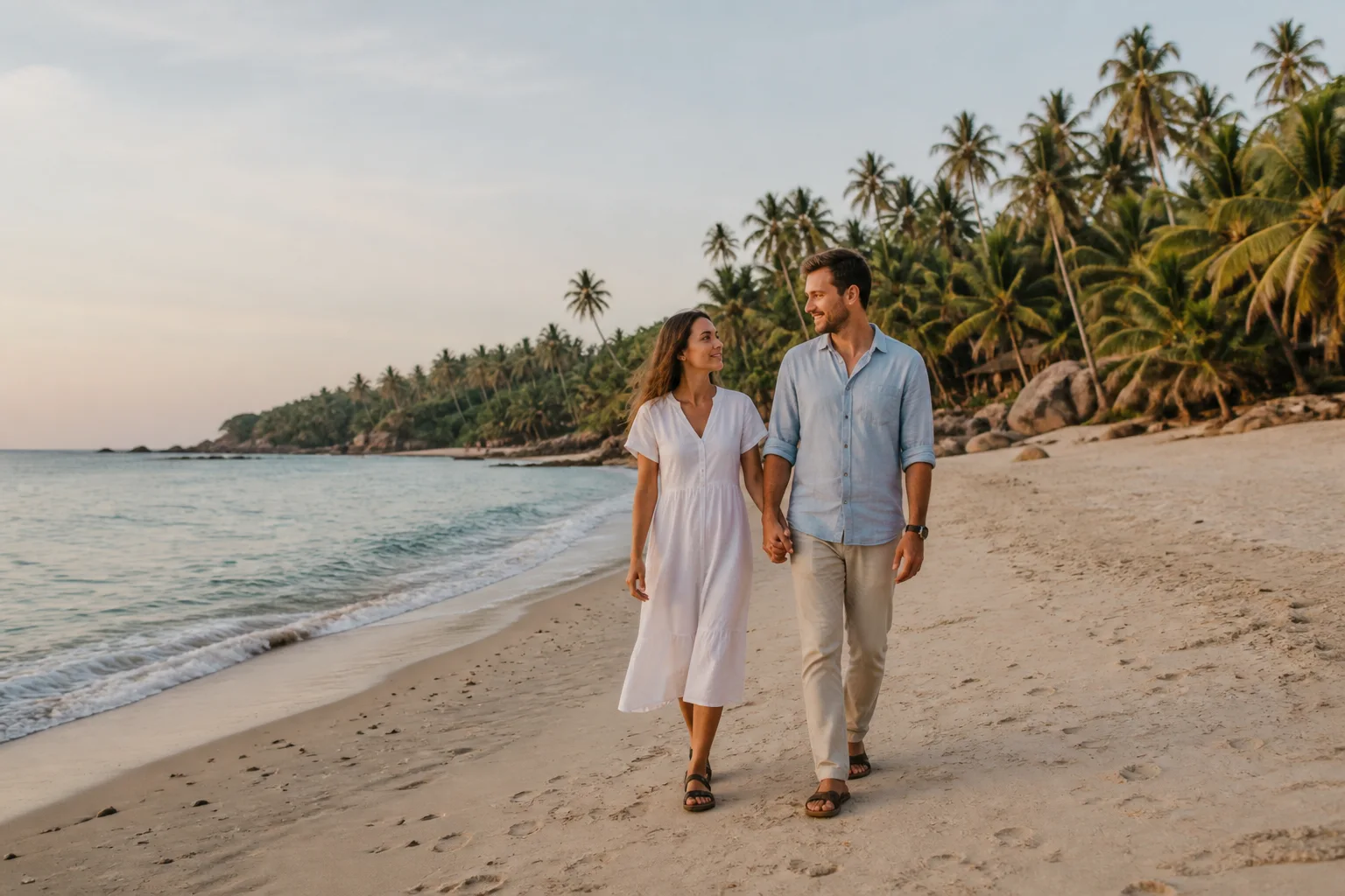 Спокойная координация: Love story фотосессия на Пангане