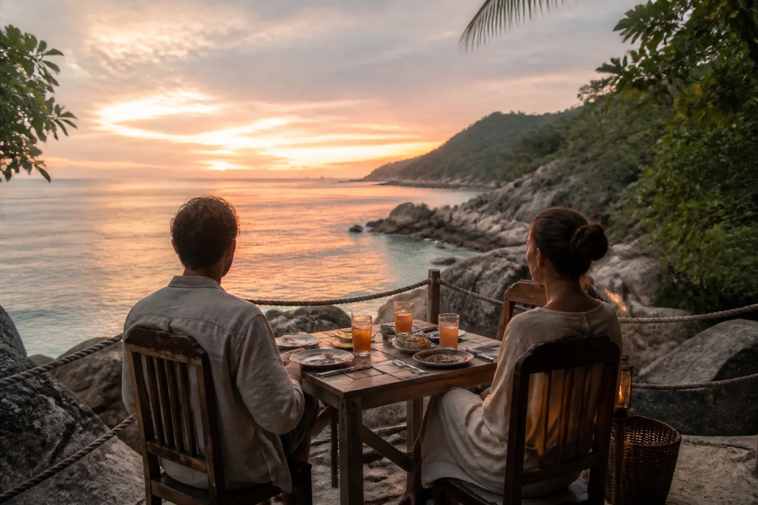 Calm coordination: Romantic Sunset Dinner on Koh Phangan