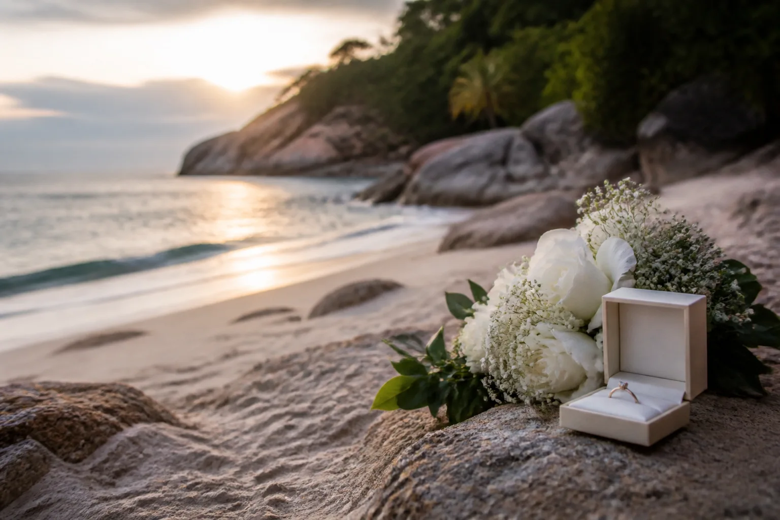 Atmosphere and detail: Marriage Proposal at Secret Beach