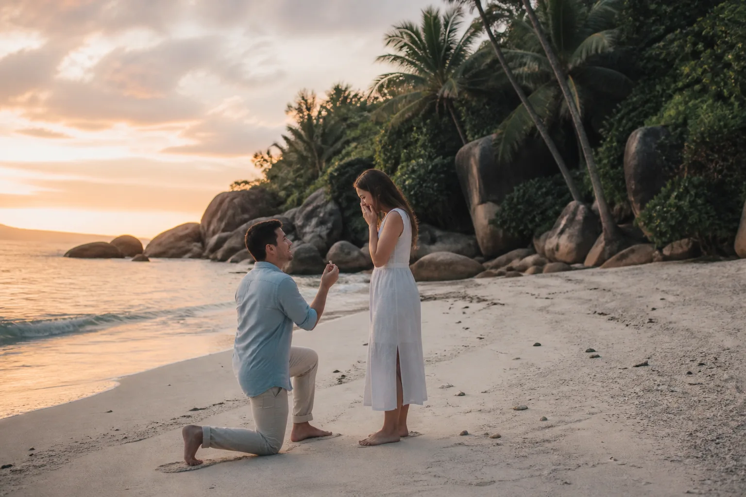 Calm coordination: Marriage Proposal at Secret Beach