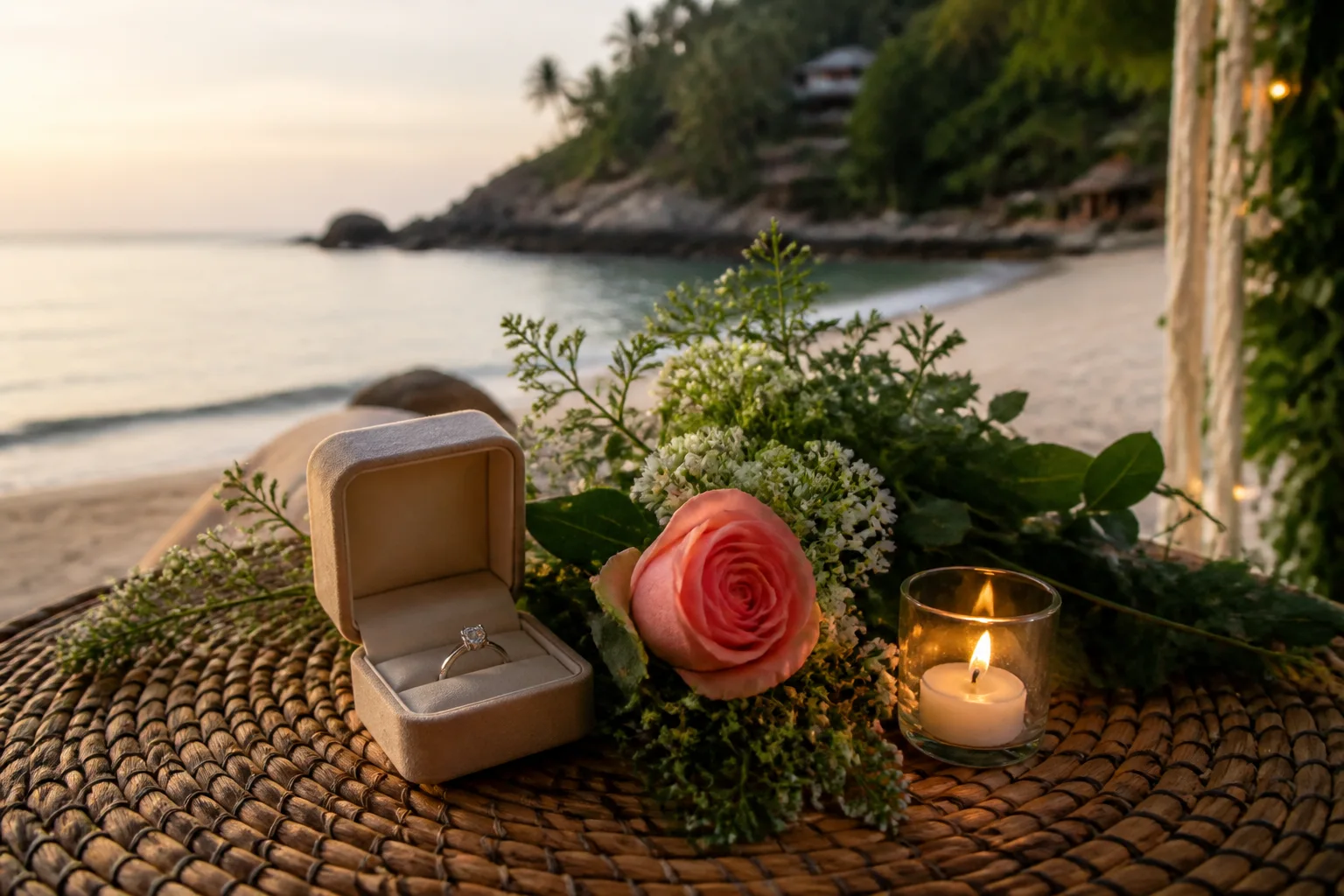 Atmosphere and detail: Beach Marriage Proposal on Koh Phangan