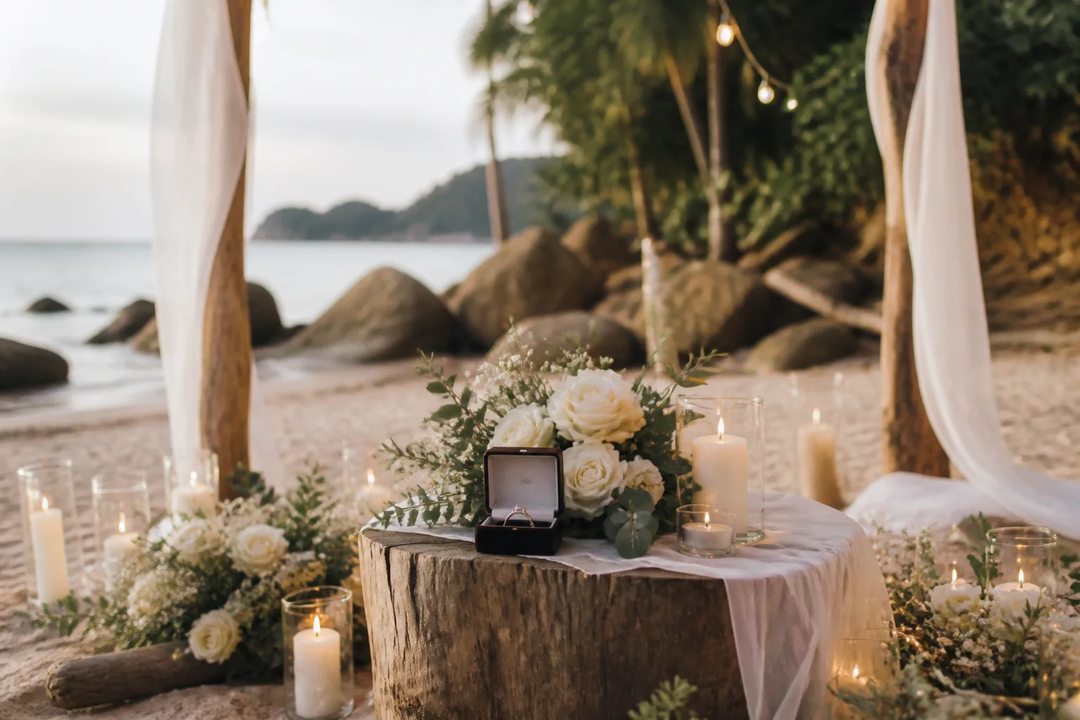 Atmosphere and detail: Marriage Proposal with Decor on Koh Phangan