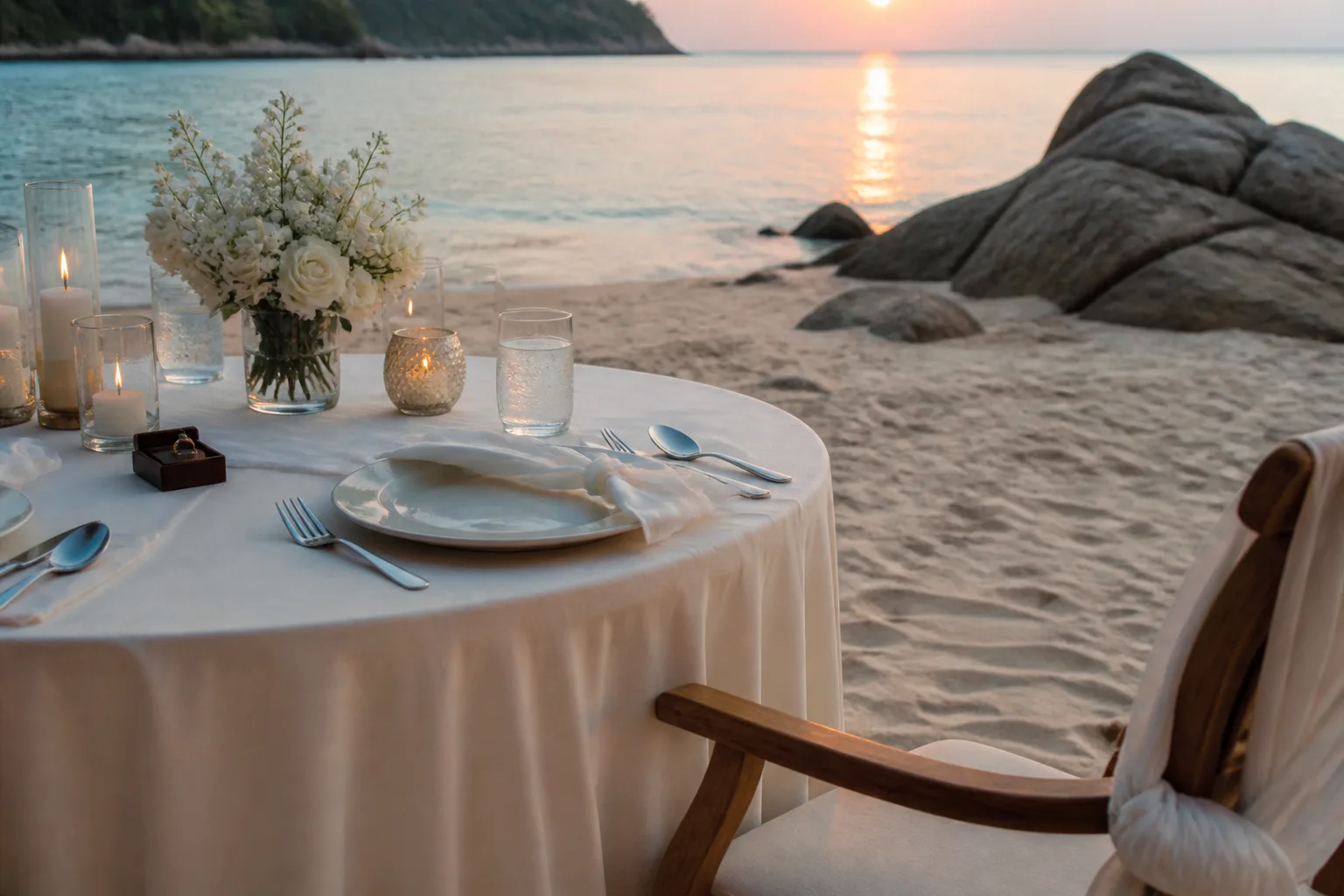 Atmosphere and detail: Romantic Dinner Proposal on Koh Phangan